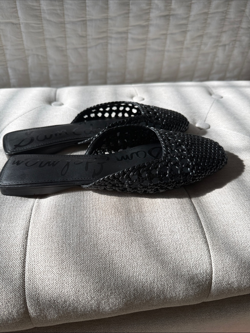 Sam Edelman Woven Black Slide Mules Size 9m. Never been worn! - Picture 3 of 4